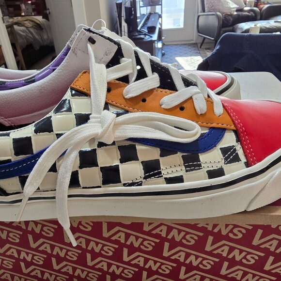 Vans Old Skool 36 DX Anaheim Factory Leather Checkerboard Shoes New SIZE 10 - Picture 8 of 14